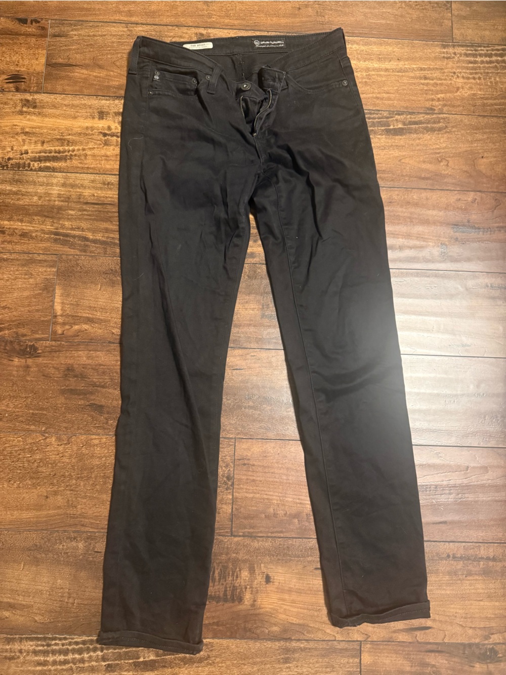 AG black skinny straight